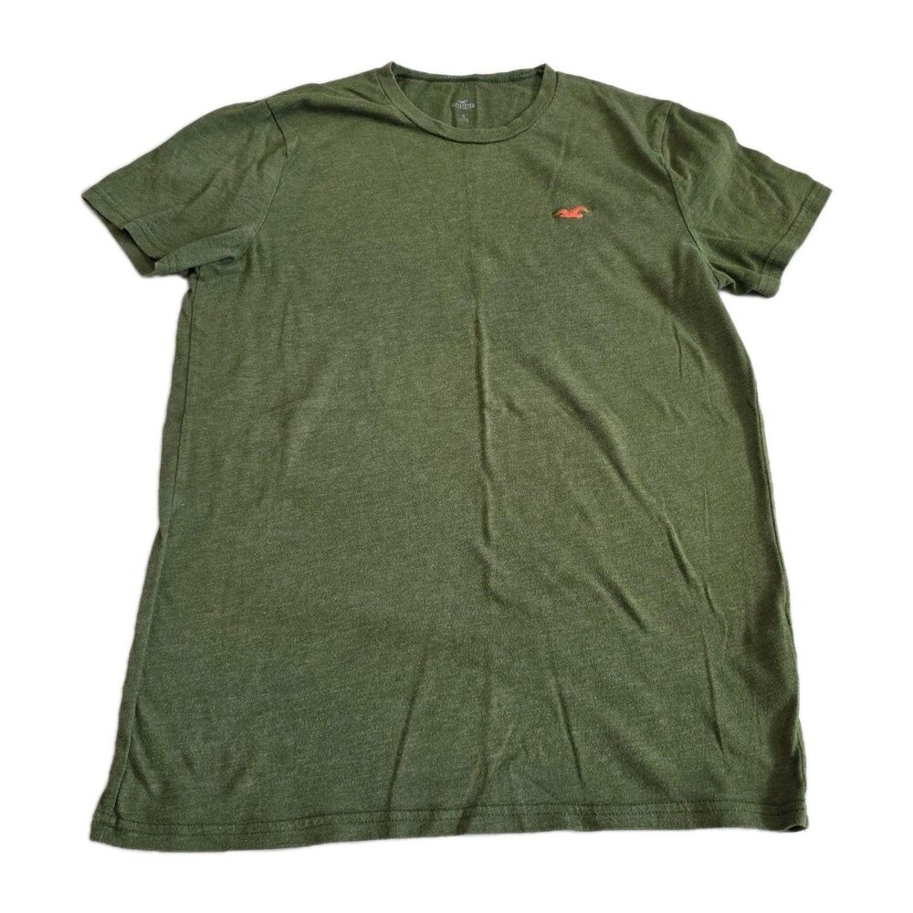 Hollister T-Shirt Green Color With Logo On Chest Unisex Size Small